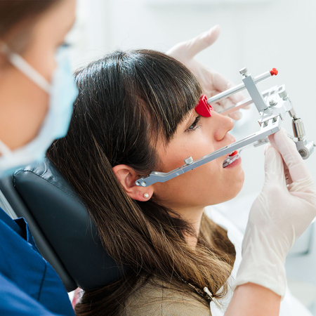 Patientin während einer Funktionsdiagnostik